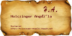 Holczinger Angéla névjegykártya